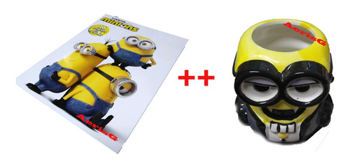 Arg Mi Villano Minions Kit D Libro Colorear+ Taza Halloween