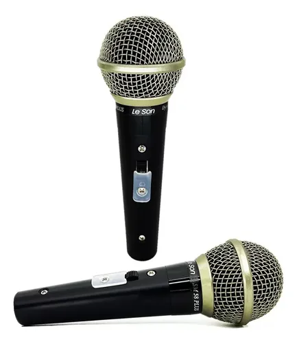 Microfone Le son Sm58 Plus Corpo Metálico Cabo Cannon Xlr