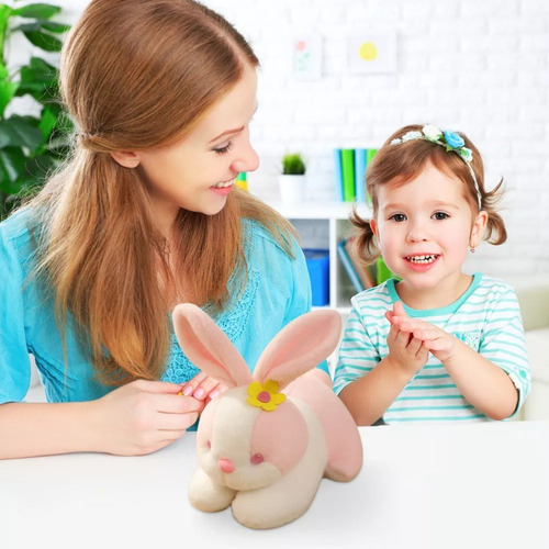 Lindo Conejito De Peluche De Pascua, Muñeca Con Forma De Flo