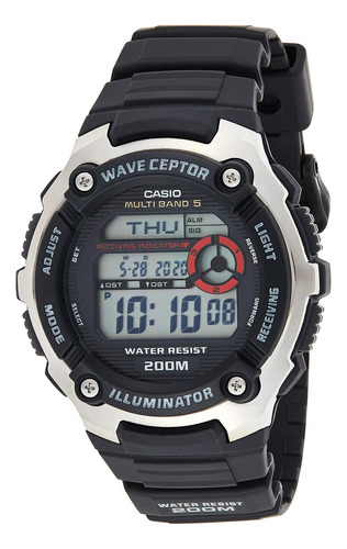 Reloj Casio Wave Ceptor Hombre Wv 200e Métricas Y Personaliz