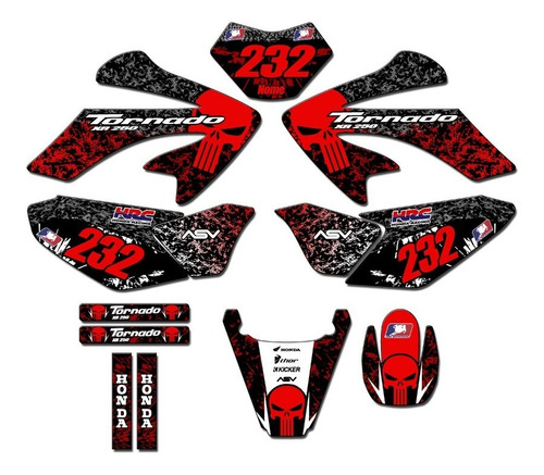 Kit Adesivo Gráfico Para Xr250 Tornado Tor-24 Personalizado