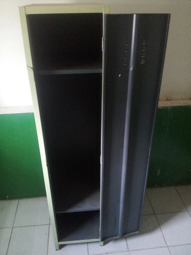 Locker Armario De Metal 2 Repisas Y Perchero 180x34x34