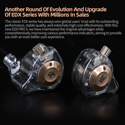Kz Edx Pro X Auriculares Internos Con Monitor Hifi, Auricula