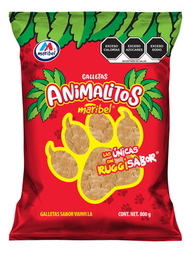 Galletas De Animalitos Maribel Bolsa De 800g Sabor Vainilla