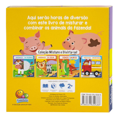 Abra E Divirta-se! Ii: Animais Da Fazenda, De Brijbasi., Vol. 1. Editorial Todolivro, Capa Dura, Edição 1 Em Português, 2024