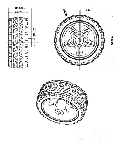100pz Llanta Para Motorreductor