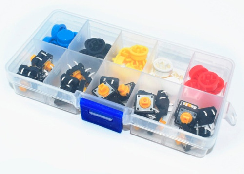 Tapa 12x12x7.3  25 Uni Kit Botón Táctil Arduino 