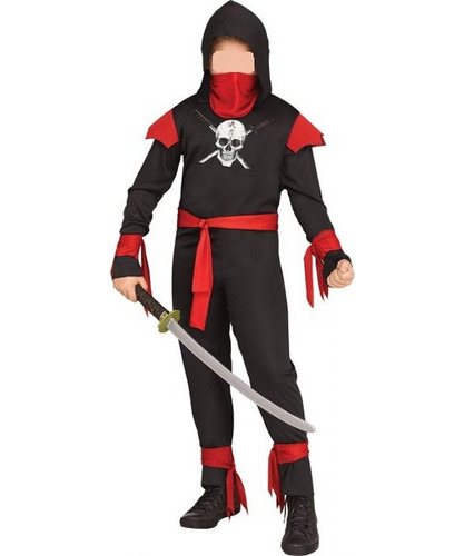 Disfraz Ninja Calavera Negro Niño Halloween Talla M