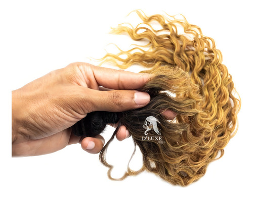 Pelo vegetal Fatima Sleek, rizado y ecológico, 300 g, color TT4/T30B/24B