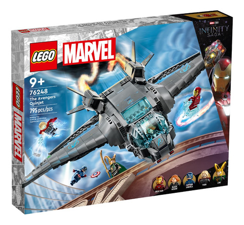 Lego Marvel Avião Quinjet Dos Vingadores 76248 795 Peças