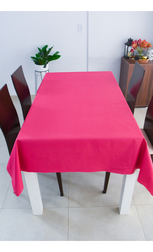 Mantel Cuerina Impermeable Cuadrado 1.40x1.40 Ecocuero Fucsia
