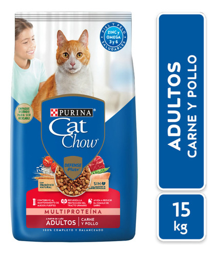 Cat Chow Adulto Carne Pollo 15kg