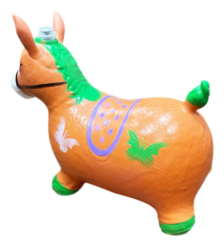 Cavalinho Upa Upa Pula Pula Com Musica Pocoto Burro Infantil Cor Laranja
