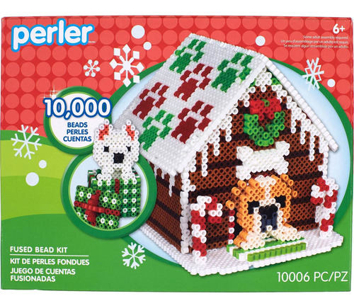 Perler Kit Cuenta Fusibl Navidad 3d Para Niño Familia 10006