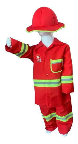 Disfraz Bombero Traje Oficio Niño Firefighter