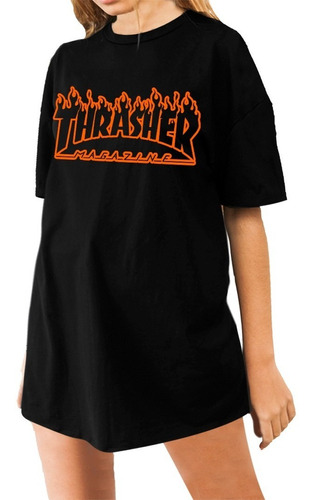 Remeron Thrasher Mujer Magazine Remera Skate Logo