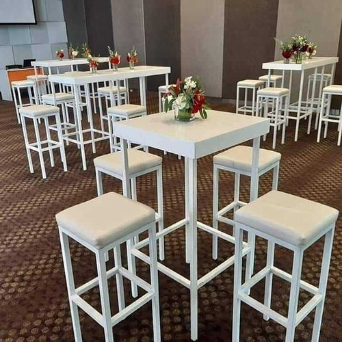 Mesa Y Sillas Alta Para Bar Capitone Wash