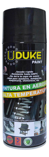 Aerosol Uduke Alta Temperatura Negro Brillante 400 Ml (503)