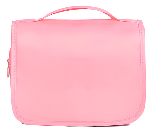 Bolsa Mochila Aseo Cosmetiquera Plegable Viaje Impermeable Color Rosa