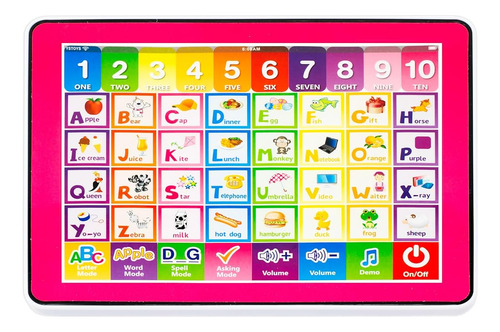 Tableta Interactiva De Aprendizaje Para Niños - Abc Y 123