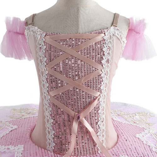 Vestido De Ballet Para Niños Con Tutús Con Flores Y Lentejue