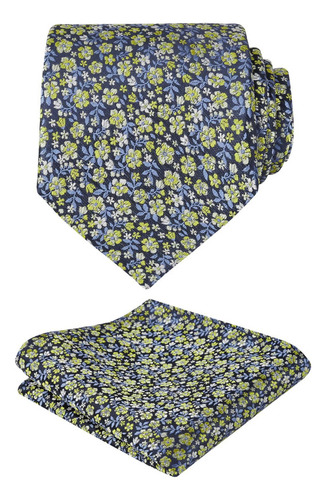 Alizeal Corbata Con Estampado Floral Para Hombre Con Pañuel