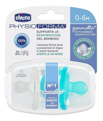 Chicco Chupón Physioforma Soft Niño 0-6m 2 Pzas