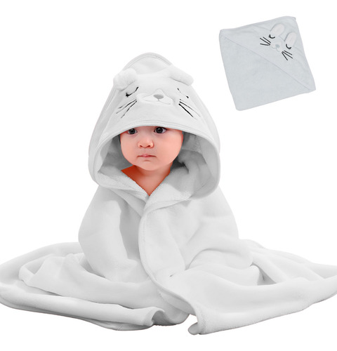 Toalla De Baño Bebé Con Capucha Manta Suave Animales Color G