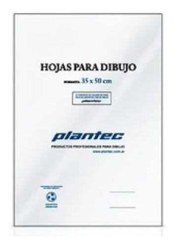 Hoja 35x50 Cm Para Dibujo Lisa De 142 Grs Plantec 15582 Color Blanco