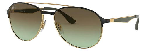 Anteojos de sol Ray-Ban RB3606 talle Extra large armazón polished black y lente brown