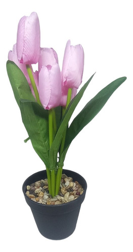 Flores Artificiales Tulipán Con Maceta  B&g Casa Bonita