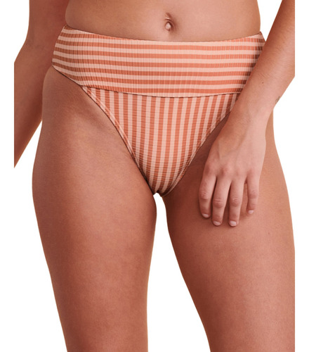 Bikini Rip Curl Premium Surf High Waist Cheeky - Salmon - La