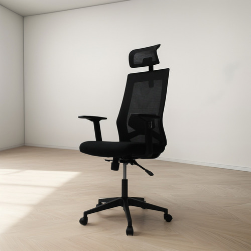 Silla Ejecutiva Mundo In Carrara 241a Malla Mesh Cabecera Color Negro