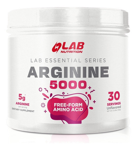 Arginine 5000 Lab Nutrition 30servings Sabor Unflavored