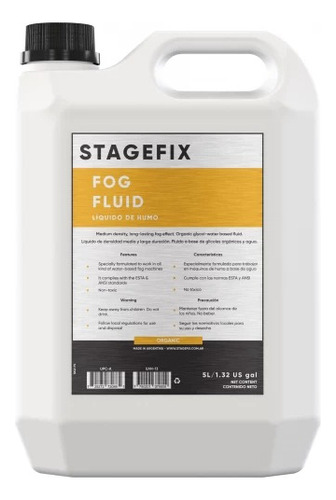 Stagefix Hn5 | Líquido De Humo De Densidad Media (5l) Color Amarillo