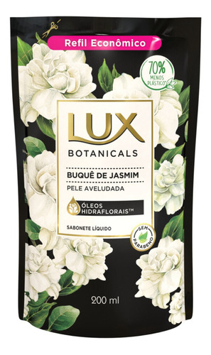 Refil Sabonete Líquido Botanicals Buquê De Jasmim 200ml Lux
