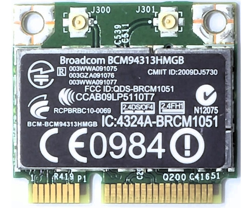 Tarjeta Wifi Mini Pci-e Broadcom Bcm94313hmgb  802.11b/g/n 3
