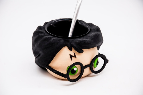 Imagen 2 de 4 de Mate Impreso En 3d Cabeza De Harry Funko Excelente Calidad