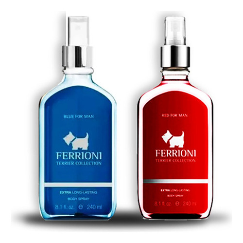 Body Ferrioni  Red + Blue 240ml Original 2 Piezas