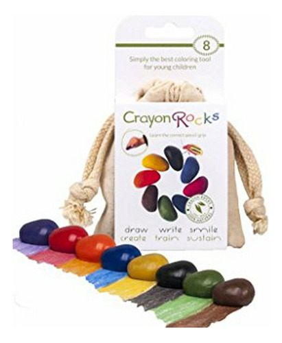 Crayones En Forma De Roca, 8 Colores