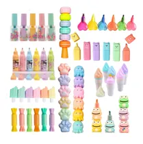 Comprar Kit 18 Canetas Marca Texto Fofinhos Papelaria Fofa Kawaii