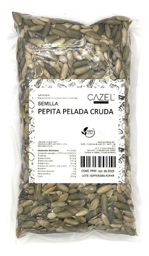 Pepita Pelada Criolla Oaxaqueña Natural Cruda 1kg