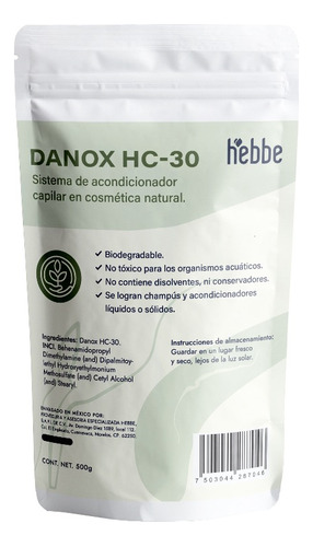  Danox Hc-30 Acondicionador Solido Artesanal 500g