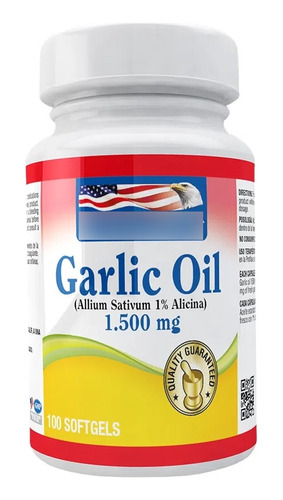 Garlic Oil 1500mg 100 Softgels - Unidad a $290