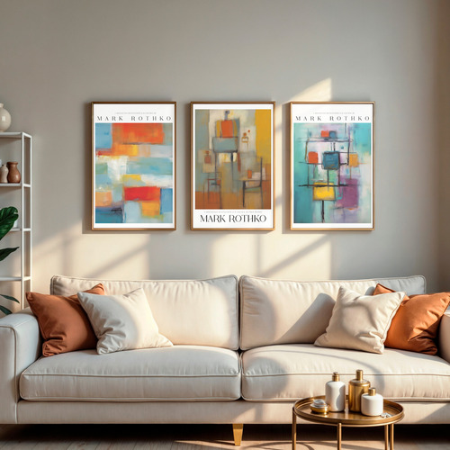 Set 3 Laminas Imprimibles Cuadros Estilo Abstracto Rothko