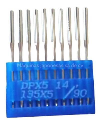 Imagen 2 de 2 de Agujas Hercules 135x5 Máq De Coser De Cabo Grueso 100 Pza