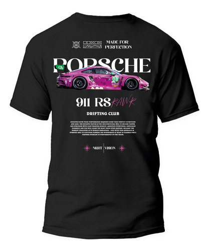 Playera Porsche 911 Gt3 Rs Rawr Dino Tuning Rosa Y Verde