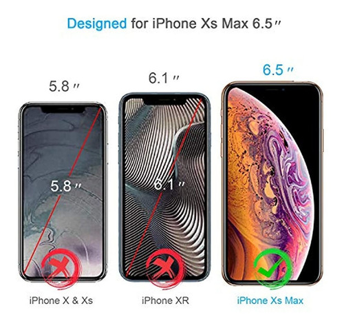 Compatible Con iPhone XS Max Case Transparente Antiarañazos