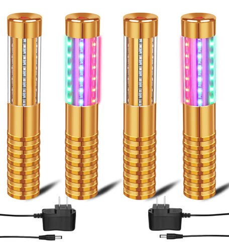 4 Piezas Led Estroboscopicas De Servicio De Botellas Led Met