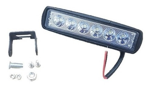 Jgo Barra Faro 6led Universal Rectangular 12v 18w+ On Off
